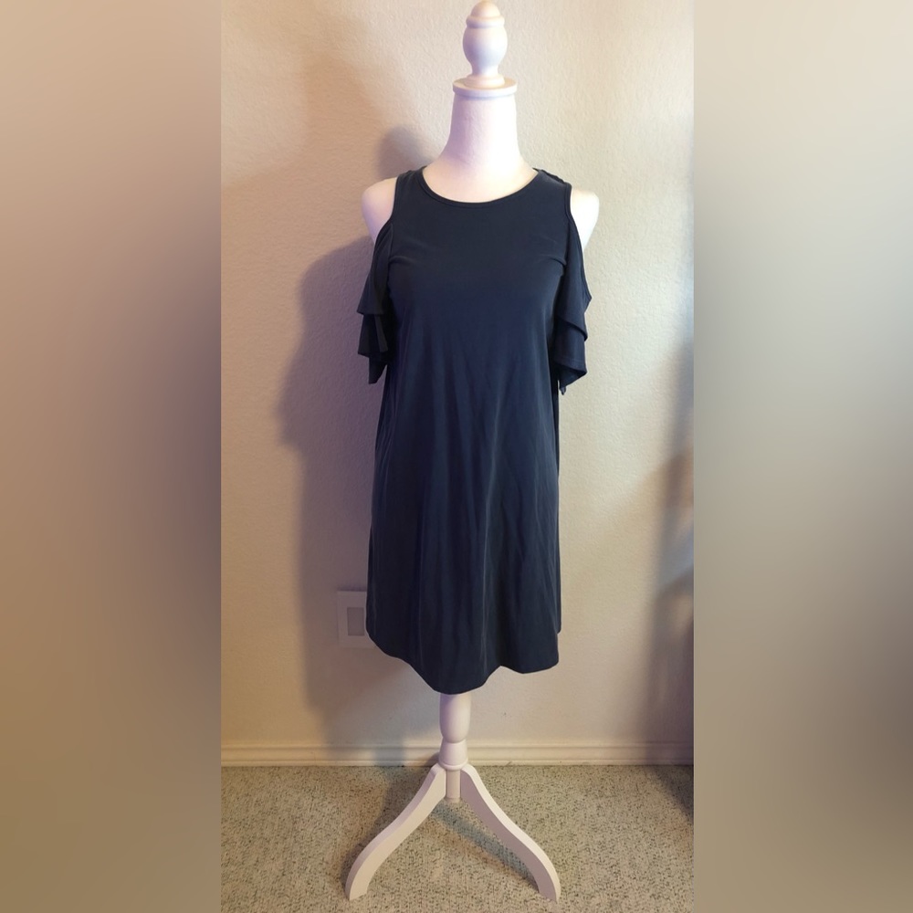NWT Sz S Blue Cold Shoulder Dress